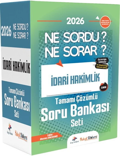 Dizgi Kitap 2026 Hukuk Atölyesi İdari Hakimlik Ne Sordu Ne Sorar Tamamı Çözümlü Soru Bankası Seti ürün görseli 1