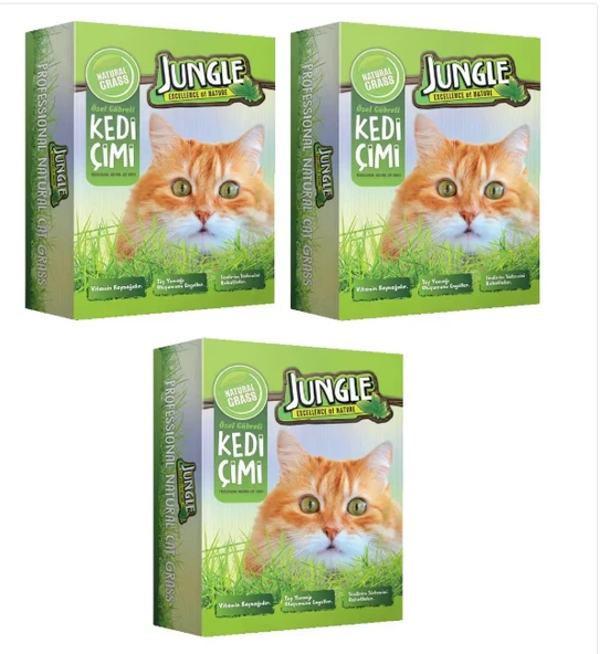 Jungle Kedi Çimi Kutulu (Fileli) (3 ADET) ürün görseli 1