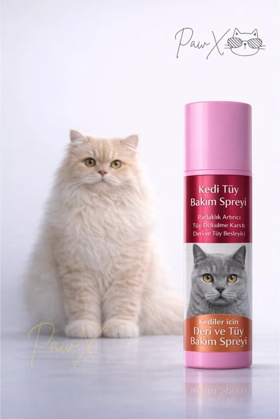 Kedi Tüy Bakım Spreyi Parlaklık Artırıcı Tüy Dökülme Karşıtı Deri ve Tüy Besleyici 200 ml ürün görseli 1