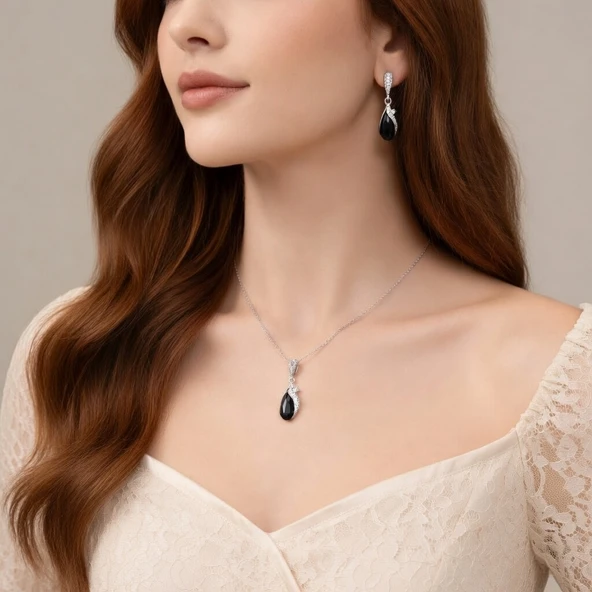 BlackCraft Oltu Taşı Katre Set - Resim 3