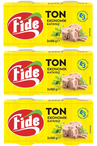 Fide Ekonomik Ton Balığı (2 x 160 gr) x 3 Paket ürün görseli 1