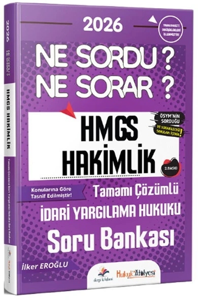 Dizgi Kitap 2026 Hukuk Atölyesi HMGS Hakimlik İdari Yargılama Hukuku Ne Sordu Ne Sorar Soru Bankası ürün görseli 1