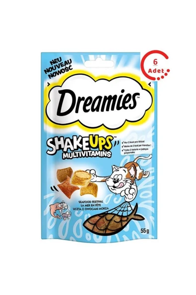 ShakeUps Multivitaminli Deniz Ürünleri Kedi Ödül Maması 55 Gr x 6 Adet ürün görseli 1
