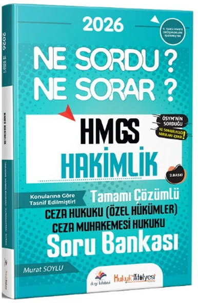 Dizgi Kitap 2026 Hukuk Atölyesi HMGS Hakimlik Ceza Hukuku Özel Hükümler Ceza Muhakemesi Hukuku Ne Sordu Ne Sorar Soru Bankası ürün görseli 1