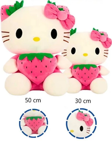 Hello Kitty Oyuncak Peluş Kurdaleli 50cm - Resim 2
