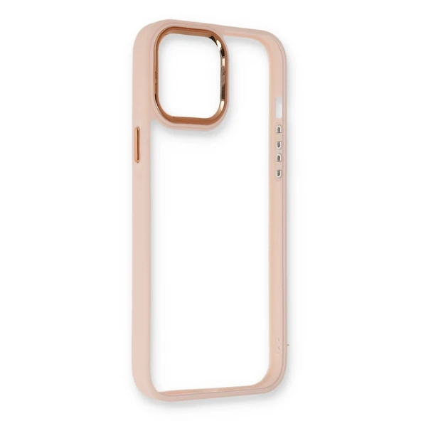 İphone 12 Kılıf Dora Kapak - Pudra - Resim 4