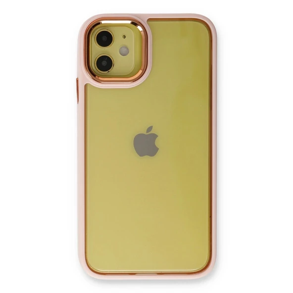 İphone 12 Kılıf Dora Kapak - Pudra - Resim 2