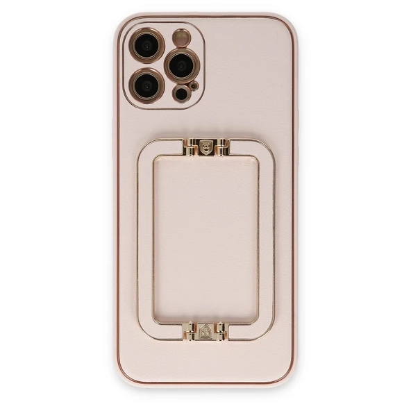 İphone 12 Pro Kılıf Coco Elit Kapak - Pudra ürün görseli 1
