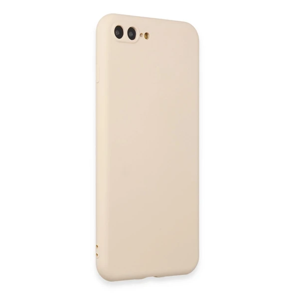 İphone 7 Plus Kılıf First Silikon - Krem - Resim 2