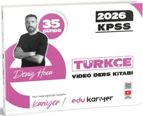 2026 Deniz Hoca KPSS 35 Günde Türkçe Video Ders Kitabı Edu Kariyer ürün görseli 1