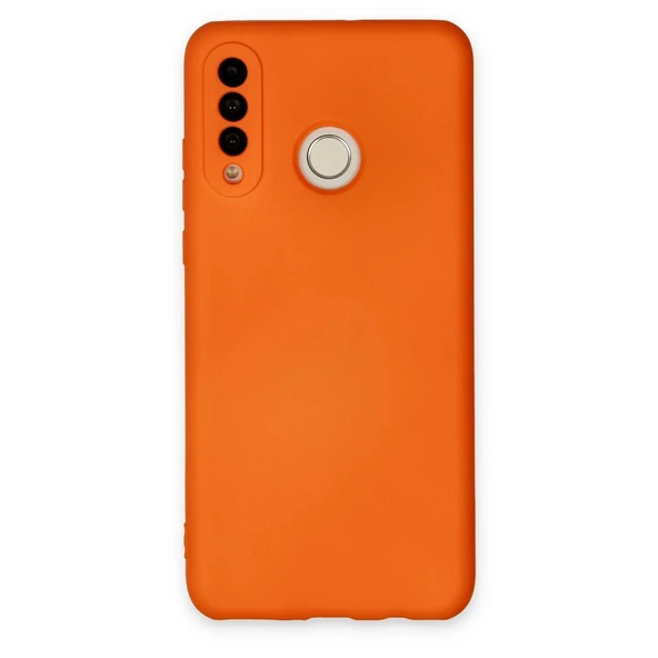 Huawei P30 Lite Kılıf Nano İçi Kadife Silikon - Turuncu ürün görseli 1
