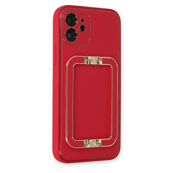 İphone 12 Kılıf Coco Elit Kapak - Kırmızı - Resim 2