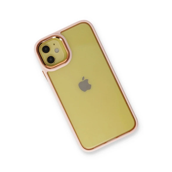 İphone 12 Kılıf Dora Kapak - Pudra - Resim 3