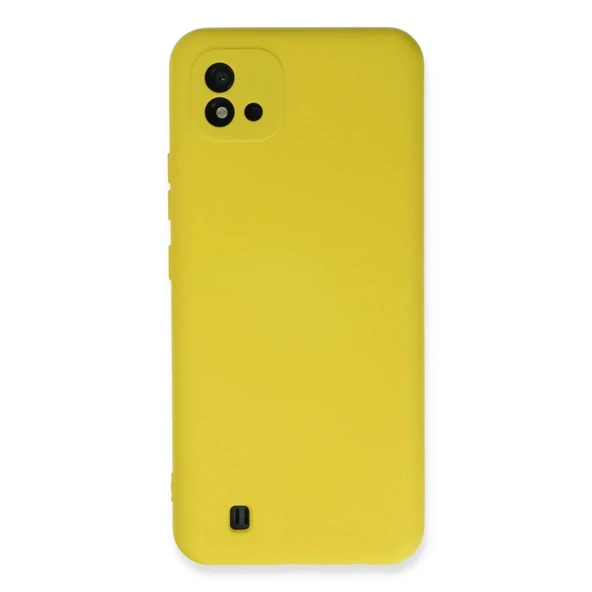 Realme C11 2021 Kılıf Nano İçi Kadife Silikon - Sarı ürün görseli 1