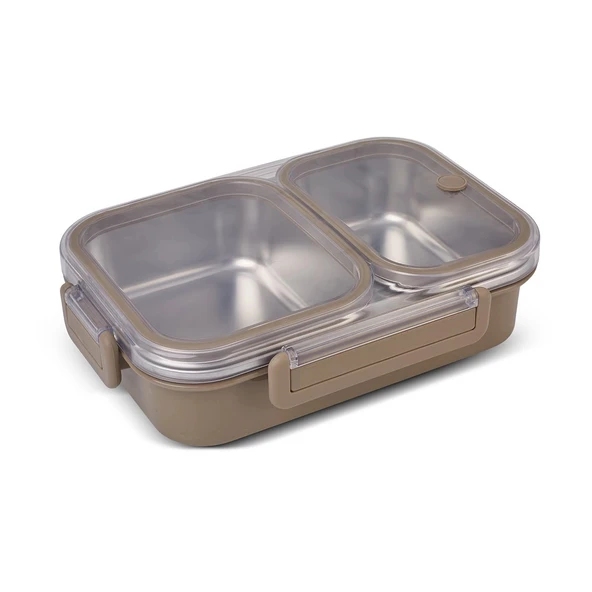Bento Lunch Box Haki 2 Bölmeli - Resim 2