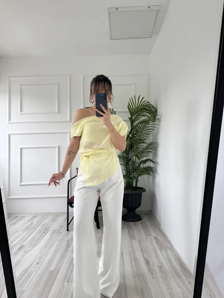 Kadın Toka Detaylı Cape Bluz - Resim 3