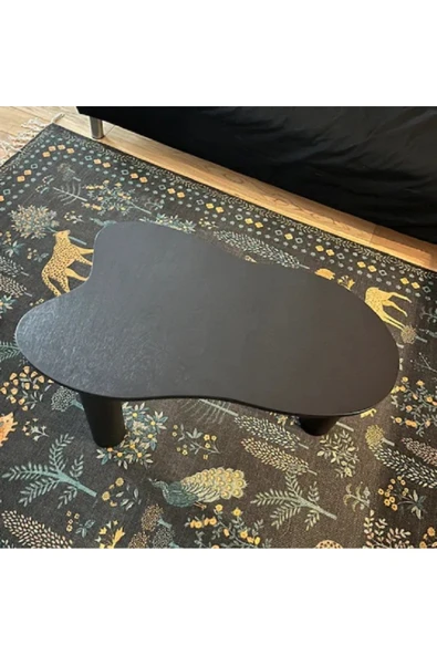 OlcayAksesuar Asimetrik 90x90 cm Modern Ahşap Ayaklı Orta Sehpa ürün görseli 1