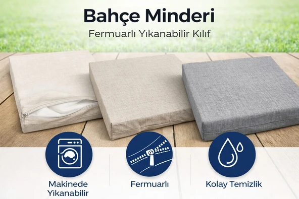 Miralay Bahçe Minderi - Fermuarlı Yıkanabilir Kılıf ürün görseli 1