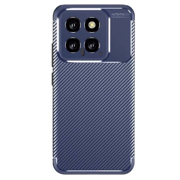 Xiaomi Mi 14t Kılıf Auto Focus Karbon Kapak - Lacivert ürün görseli 1