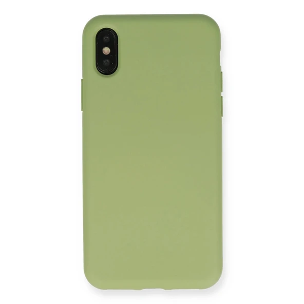 İphone Xs Max Kılıf Nano İçi Kadife Silikon - Yeşil ürün görseli 1