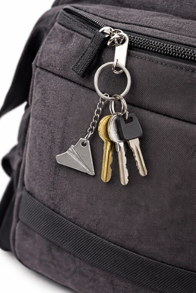 Unisex Metal Uçak Anahtarlık Gümüş Renk Dayanıklı Şık Tasarım ürün görseli 1