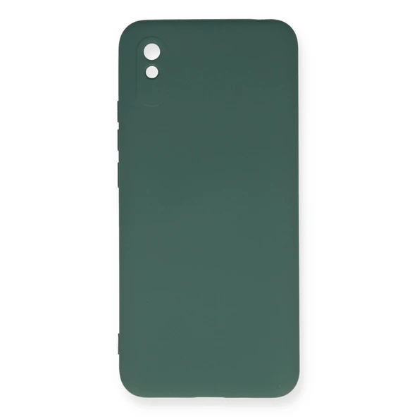 Xiaomi Redmi 9a Kılıf Nano İçi Kadife Silikon - Koyu Yeşil ürün görseli 1