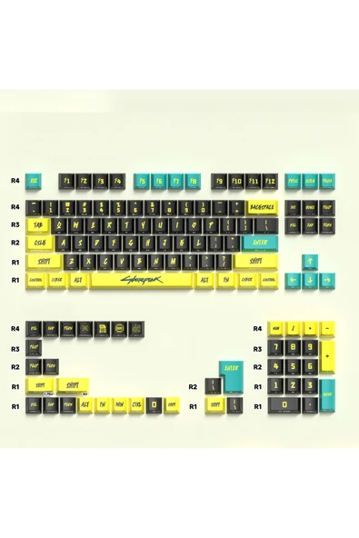 silabor 129 Tuş Orijinal Yan Baskılı Yarı Saydam PBT Süblimasyon Mekanik Klavye Tuşları Klavye Keycaps ürün görseli 1