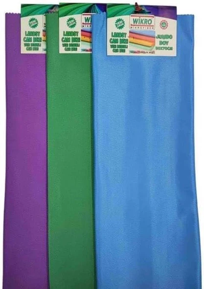 Wikro Desenli Kumaş 50x70 CM Battal Boy İz Bırakmaz Mikrofiber Cam Bezi 3'lü Set ürün görseli 1