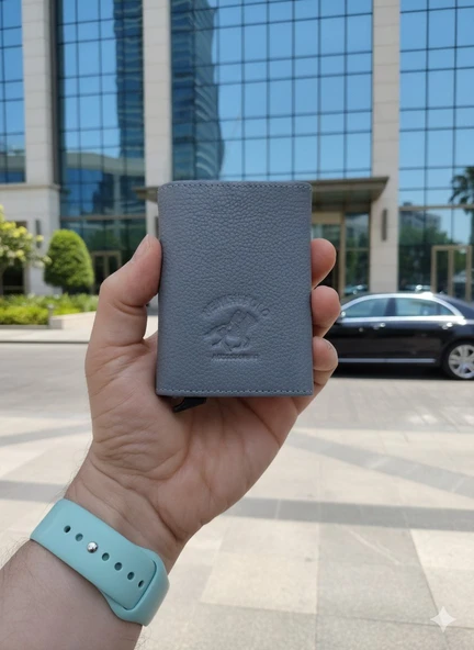 Newish Polo Hakiki Deri Mekanizmalı Cüzdan Kredi Kartlık ürün görseli 1