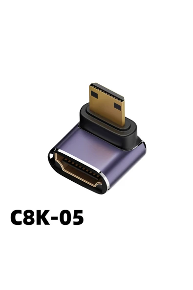 silabor UHD 2.1 Adaptör, 8K 60Hz HDTV Dişi Konnektörden Mini/MicroHD Erkek Konnektöre 8K Yüksek Çözünürlüklü ürün görseli 1