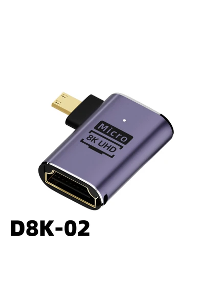 silabor UHD 2.1 Adaptör, 8K 60Hz HDTV Dişi Konnektörden Mini/MicroHD Erkek Konnektöre 8K Yüksek Çözünürlüklü ürün görseli 1