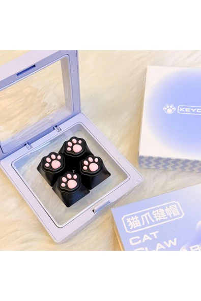 silabor Çok Renkli PBT Tuş Takımı Mekanik Klavye Cat Keycaps ürün görseli 1
