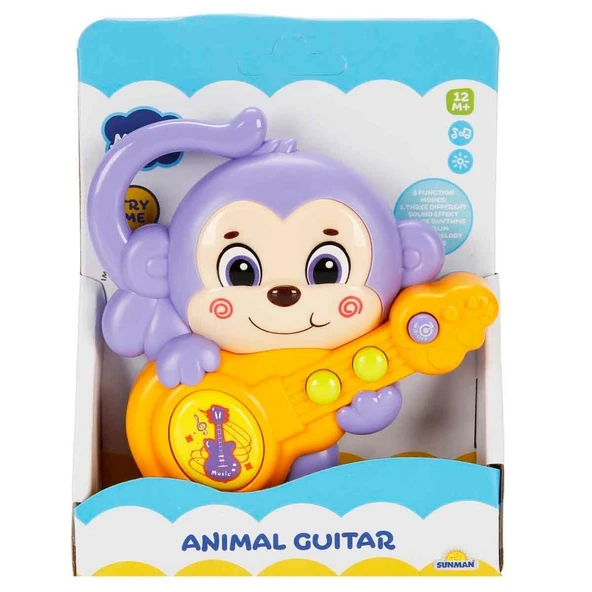 Minibo Sesli ve Işıklı Gitar Çalan Maymun S01005212 ürün görseli 1