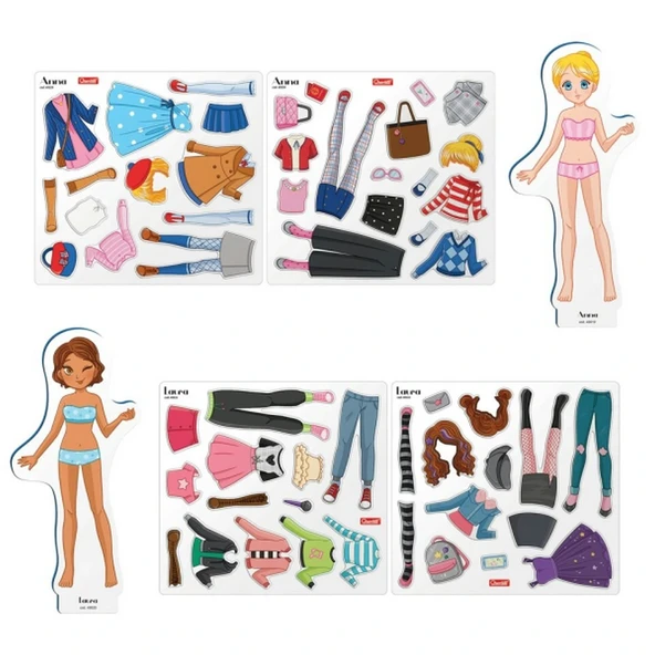 Quercetti Manyetik Moda Bebekleri Best Friends - Resim 3