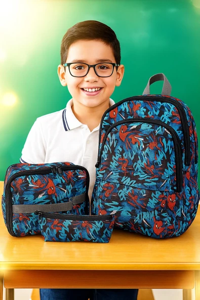NewBag Örümcek Erkek Sırt Okul Çantası-3'lü Set (YENİ SEZON) ürün görseli 1