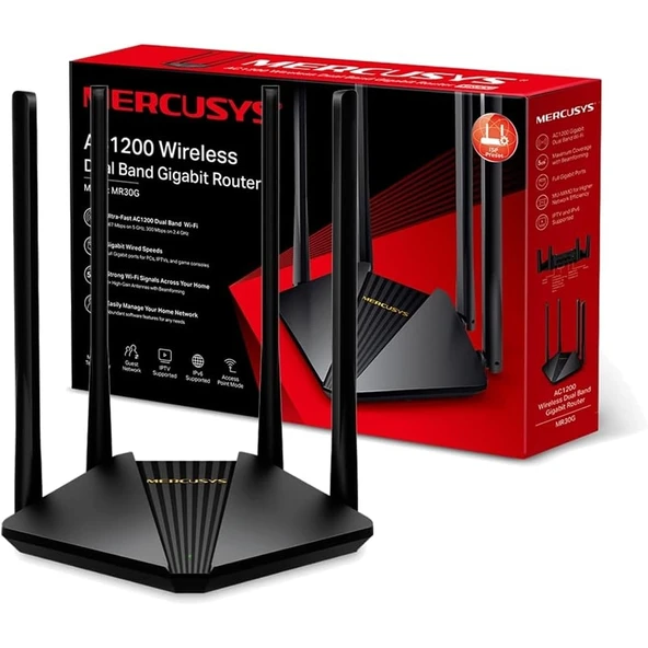 TP-LINK MERCUSYS MR30G DUAL-BAND GIGABIT ROUTER ürün görseli 1
