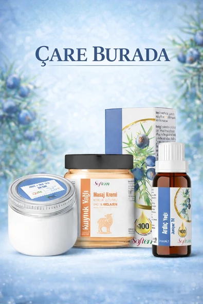 Ardıç Yağı 20 Ml + Ardıç & Emu Yağı Balsam 50 Ml + Kuyruk Yağlı & Kolajenli Masaj Kremi 200 Ml ürün görseli 1
