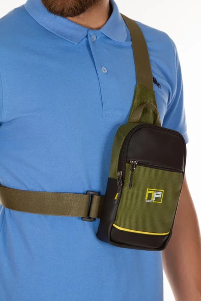 Newish Polo Body Bag Çapraz Göğüs Ve Sırt Çantası - Qatro Mini 571 - Haki ürün görseli 1