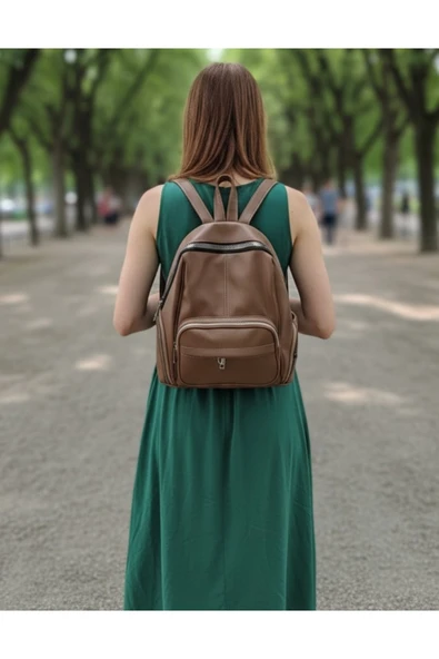 Newish Polo DONNA Sırt Çantası-Yıkama Suni Deri ürün görseli 1