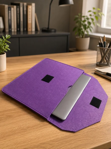 NEWFULL Doly Case 13 Inç Laptop / Notebook Kılıf Çantası - Mor ürün görseli 1