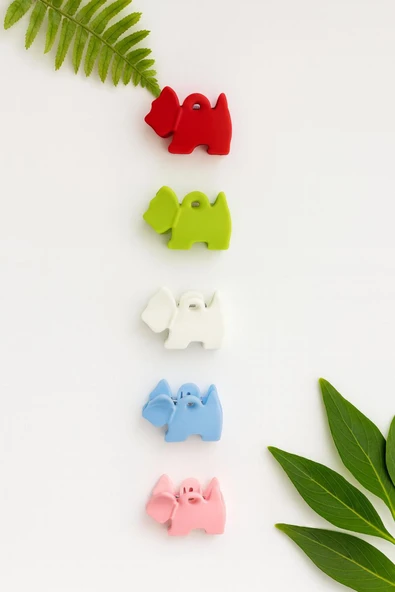 Melissa RETRO AGATHA KÜÇÜK KÖPEK FİGÜRLÜ TOKA 4 FARKLI RENK 3'LÜ 12 ADET (4cm) ürün görseli 1