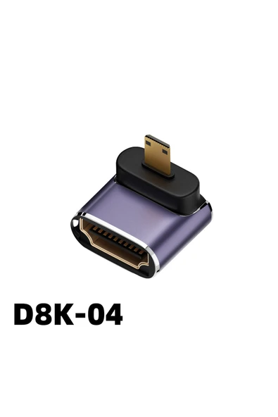 silabor UHD 2.1 Adaptör, 8K 60Hz HDTV Dişi Konnektörden Mini/MicroHD Erkek Konnektöre 8K Yüksek Çözünürlüklü ürün görseli 1