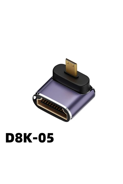 silabor UHD 2.1 Adaptör, 8K 60Hz HDTV Dişi Konnektörden Mini/MicroHD Erkek Konnektöre 8K Yüksek Çözünürlüklü ürün görseli 1