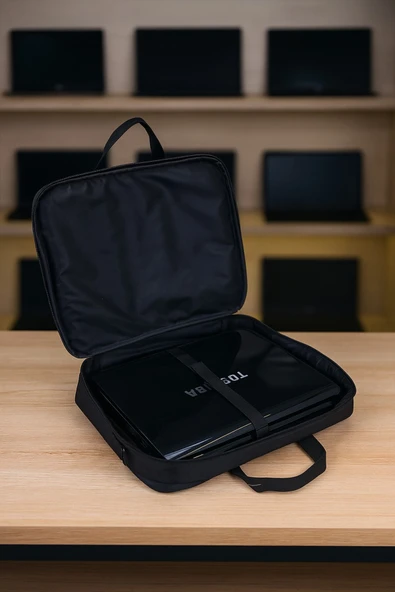 PLM Plc34 17 Inc Siyah Notebook Çantası - Resim 2