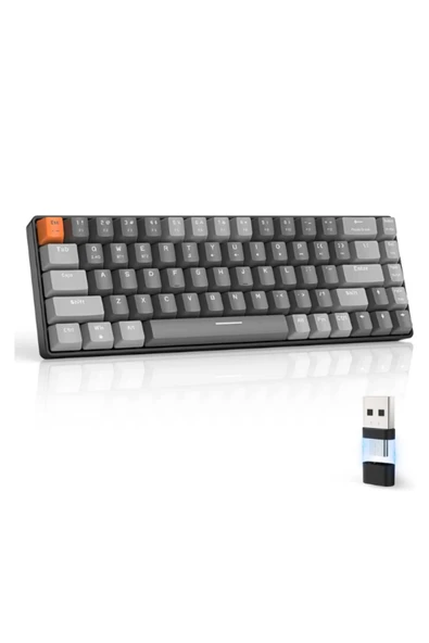 ATAsoft K68 Red Switch Kablosuz Bluetooth Mekanik Oyuncu Klavyesi Hotswapp Oyun Klavyesi ürün görseli 1