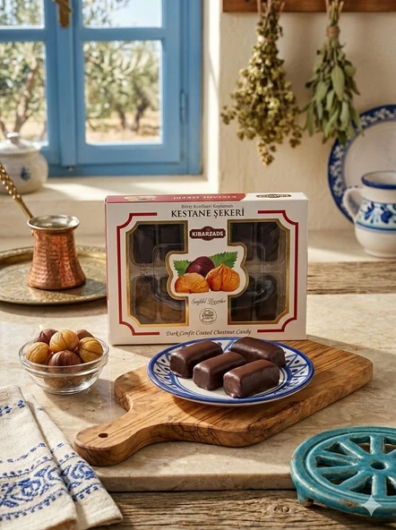 Kibarzade Çikolata Kaplamalı Kestane Şekeri - 240 gr ürün görseli 1