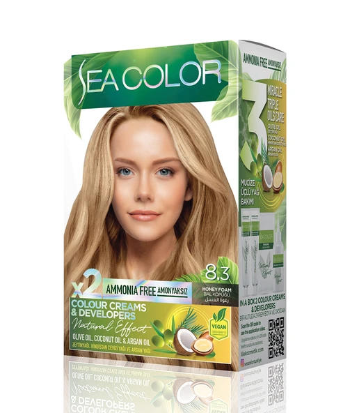 Sea Color Natural Effect Set Saç Boyası Amonyaksız 8.3 Bal Köpüğü ürün görseli 1