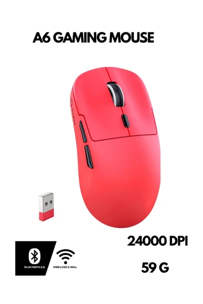 ATAsoft Freewolf A6 Kablosuz Oyuncu Mouse PAW3311 1000 Hz 24000 DPI Profesyonel Bluetooth Üç Modlu Bağlantı ürün görseli 1