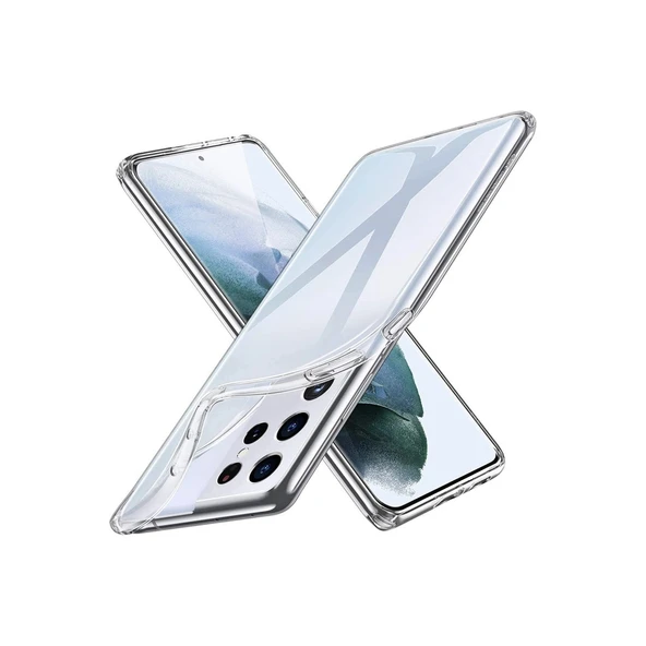 Samsung Galaxy S21 Ultra Kılıf Lüx Şeffaf Silikon ürün görseli 1