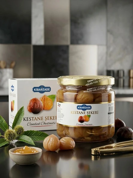 Kibarzade Kestane Şekeri - Şerbetli Kavanoz - 450 gr ürün görseli 1